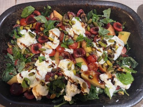 Stone Fruit Salad for intuitive eating meal ideas
